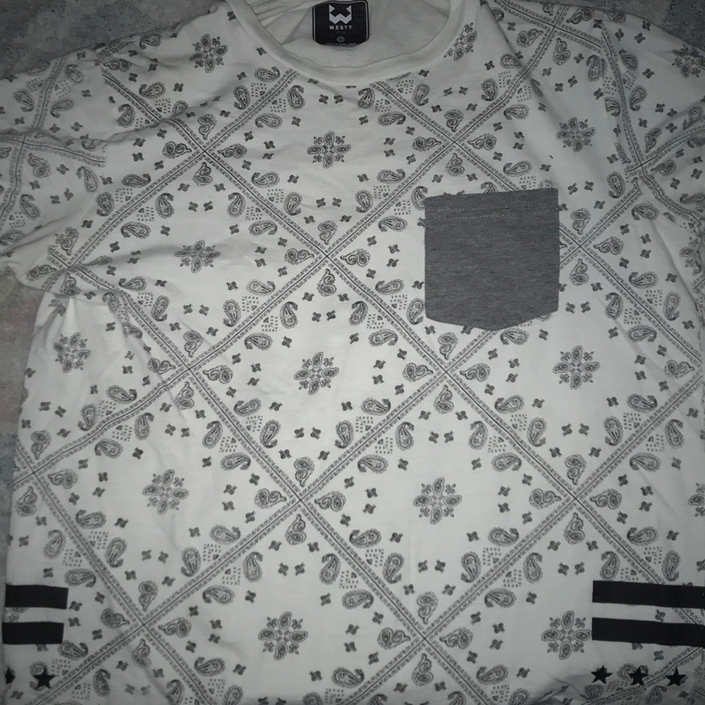 White bandana shirt